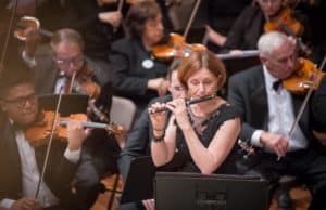 Action Shot of Kathleen Nester, soloist.