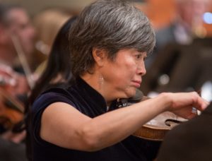 Photograph of a first violinist.