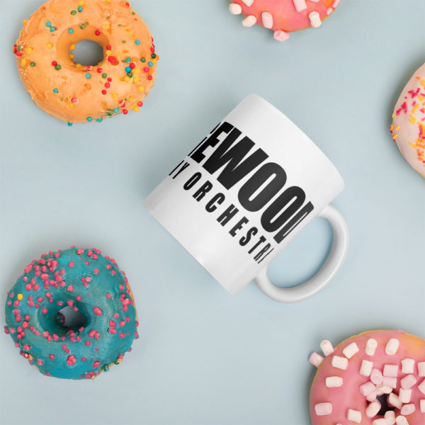 White glossy mug